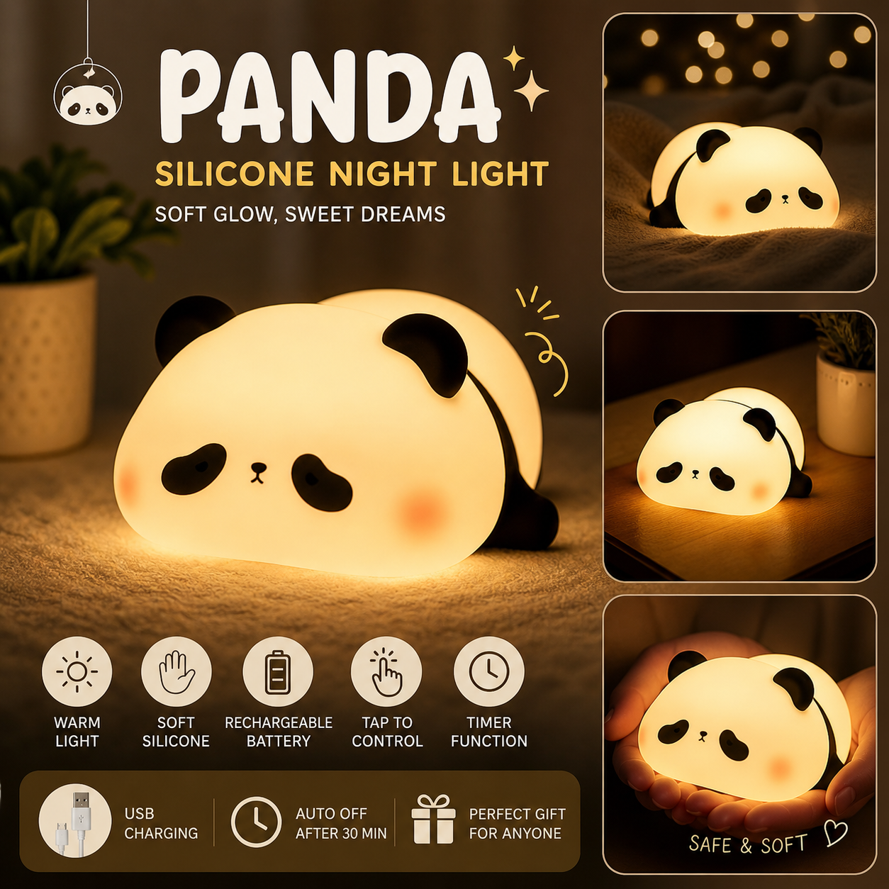 Panda Night Light